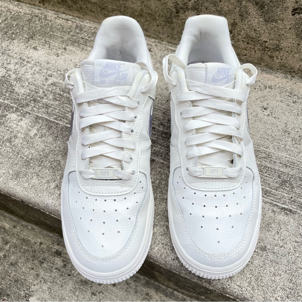 Nike Air Force 1 Sneakers White and Purple Women’s Size US 8 EUR 39 (25 … - Picture 3 of 9
